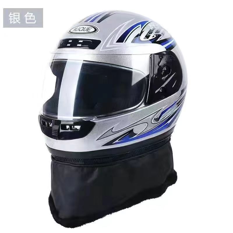 Casco de otoño y invierno anti-níma de cuatro estaciones caliente vehículo eléctrico para hombres y mujeres casco completo de seguridad tipo cubierto anti-fría medio casco para montar