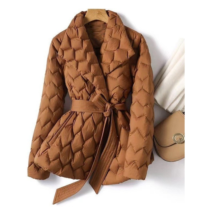 2024 Autumn/Winter New Korean Fashion down Cotton Jacket Plus Size Women's Waist-Cinching Cotton Coat Versatile Slimming Outerwear 2024 Autumn/Winter New Korean Fashion down Cotton Jacket Plus Size Women's Waist-Cinching Cotton Coat Versatile Slimming Outerwear