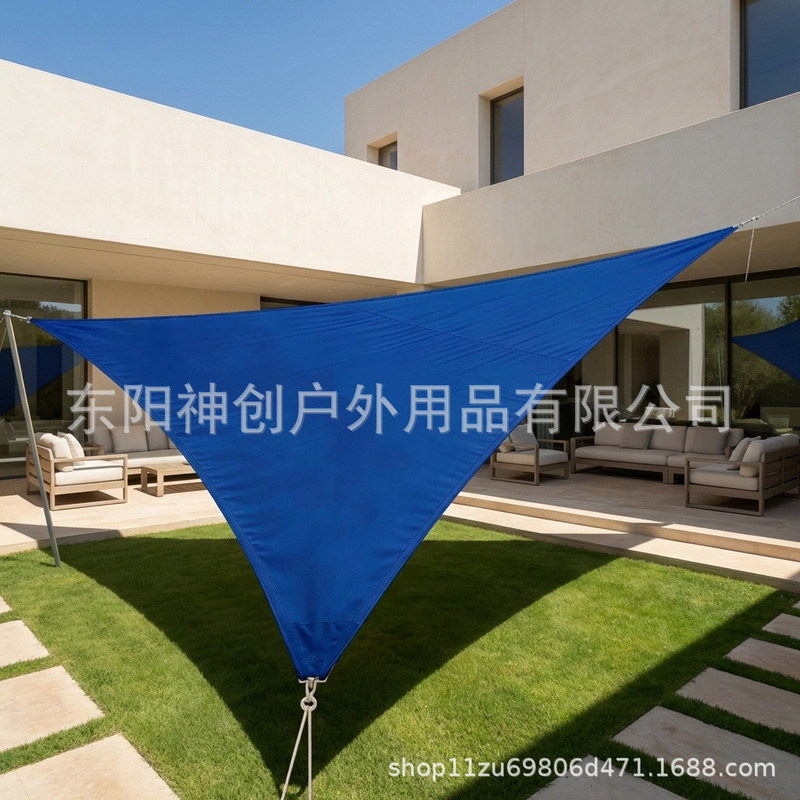 210D Oxford cloth triangular sunshade sail for outdoor courtyard, sun protection, waterproof canopy, balcony camping sunshade 210D Oxford cloth triangular sunshade sail for outdoor courtyard, sun protection, waterproof canopy, balcony camping sunshade