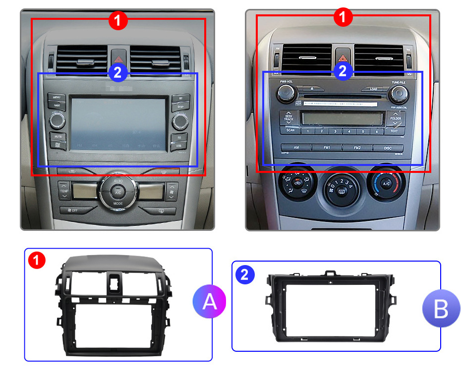 Suitable for Toyota Corolla 06-13 Gps Android Navigation System with Bluetooth and Reversing Camera Intelligent Car Machine