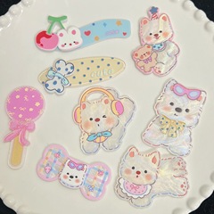 かわいい漫画ウエストハイランド子犬の骨アクリルアクセサリー DIY 帽子クリーム接着剤携帯電話ケースパッチ靴の花