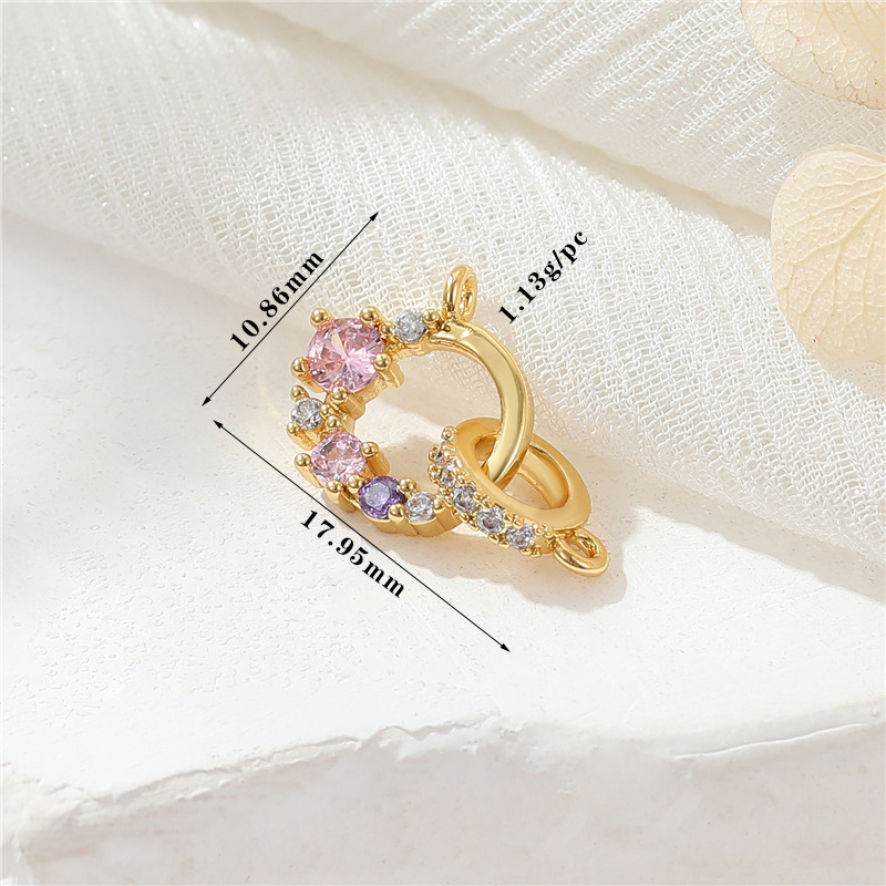 1 Piece Copper Zircon Solid Color Simple Style display picture 2