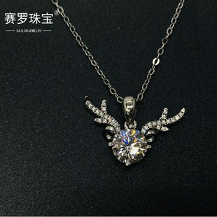 Moissanite necklace female s925 sterling silver mori clavicle chain fashion Joker jewelry wholesale exquisite temperament fashion