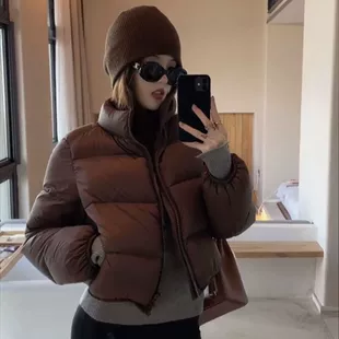 Short Down Jacket (Women) Oversize, Increased Thickness, High Waist — Winter 2025