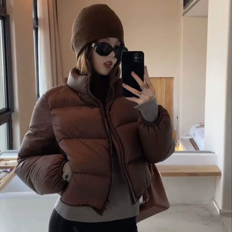 Short Down Jacket (Women) Oversize, Increased Thickness, High Waist — Winter 2025