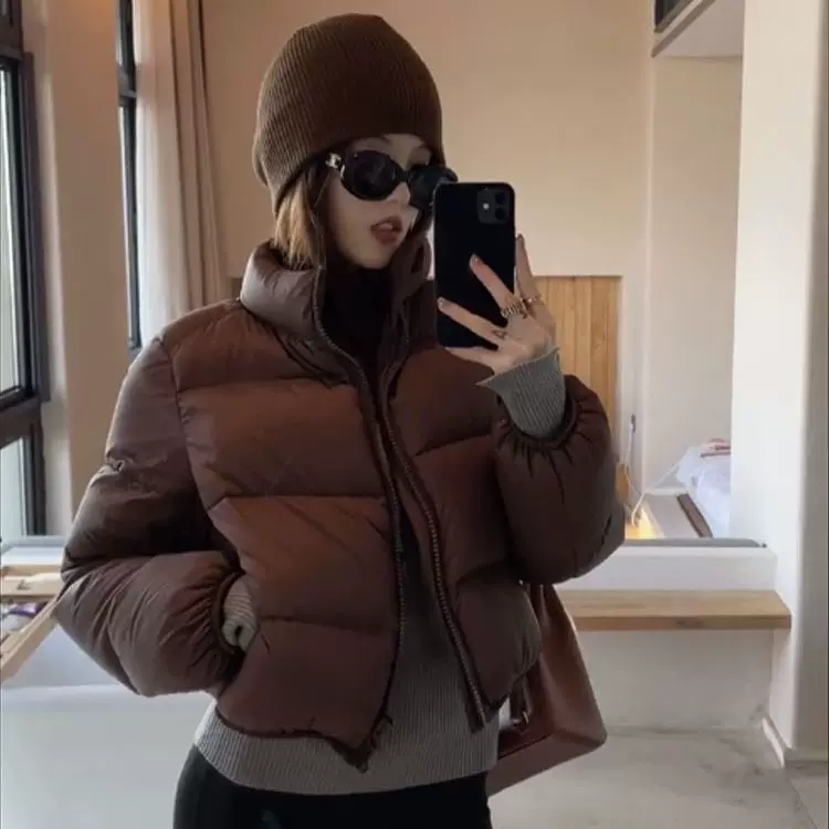 Short Down Jacket (Women) Oversize, Increased Thickness, High Waist — Winter 2025