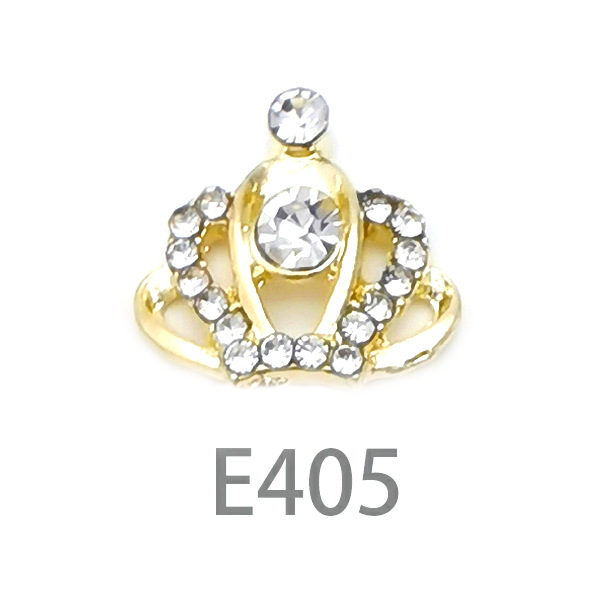 Nuevo transfronterizo europeo y americano estilo corona uñas joyería mezclado lote exquisito en forma de corazón rhinestone Cruz uñas rhinestone venta al por mayor