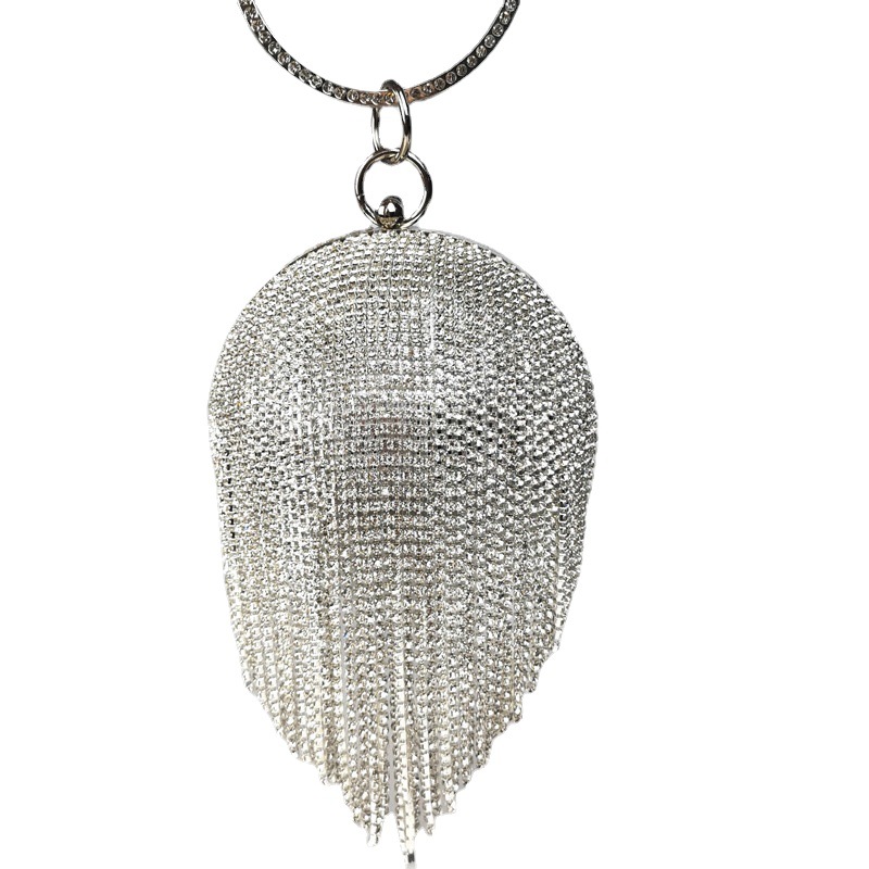 New Tassel Clutch Rhinestone Ball Cosmetic Bag Wholesale Party Dress Matching Ball Dinner Bag