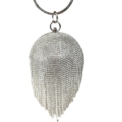 New Tassel Clutch Rhinestone Ball Cosmetic Bag Wholesale Party Dress Matching Ball Dinner Bag