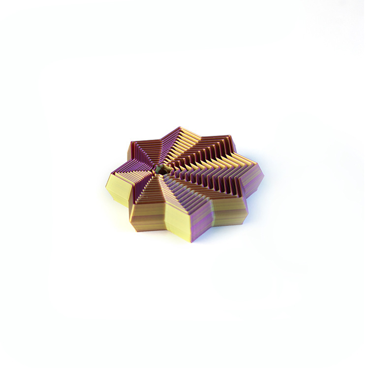 跨境新款八角星花花萝卜塔3d打印玩具叠叠乐摆摊益智减压抖音同款|undefined