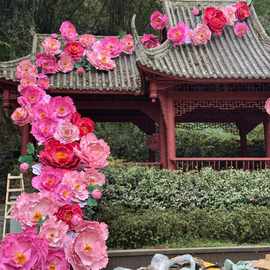 eva防水泡沫纸牡丹芍药纸艺花商场景区售楼部装饰道具美陈仿真花