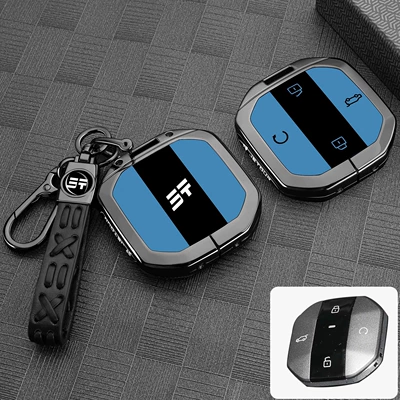 Modification for Men, Static Rod/Key Bag - exclusively-for-jietu-bright-gun-whiteblue-braided-rope-buckle