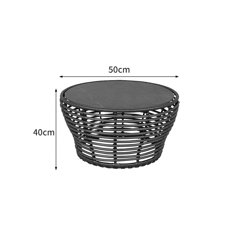 Sofá de caña al aire libre impermeable y protector solar sala de estar patio jardín terraza balcón al aire libre ocio trenzado muebles de silla de caña