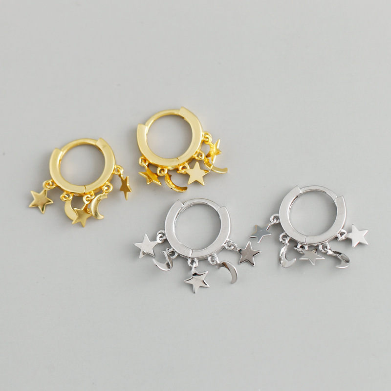 retro star and moon copper ear buckle wholesale Nihaojewelrypicture1