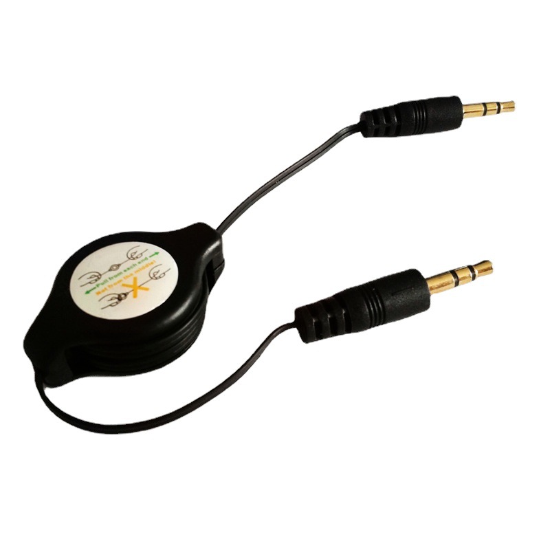 伸缩3.UX音频线3.5MM公对公音频线3节汽车载音箱连接音频0.8米