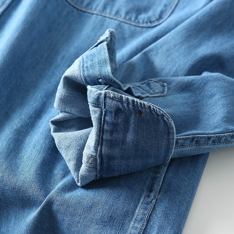 Herren Denim Mantel Locker Passend Frühling Herbst Freizeitjacke_voghion.com
