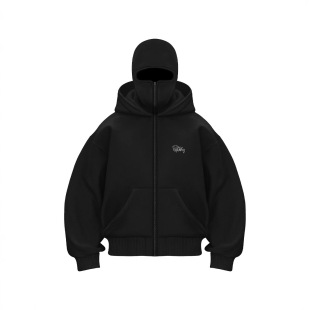 European and American plus velvet double hat design sweater sports hoodie autumn and winter jacket coat new men and women with loose