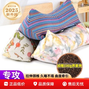 Cotton Buckwheat Shell Triangle Pillow Cervical Spine Pillow Flower Pillow Household Adult Lumbar Pillow Nap Pillow Wholesale Buckwheat Pillow