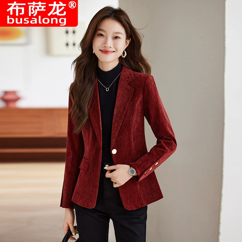 2024 новый бузалонг busalong женский с длинными рукавами профессиональный маленький костюм официальное женское пальто комбинезон 8217