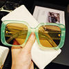 Tide, retro sunglasses, trend fashionable glasses, 2023, Korean style