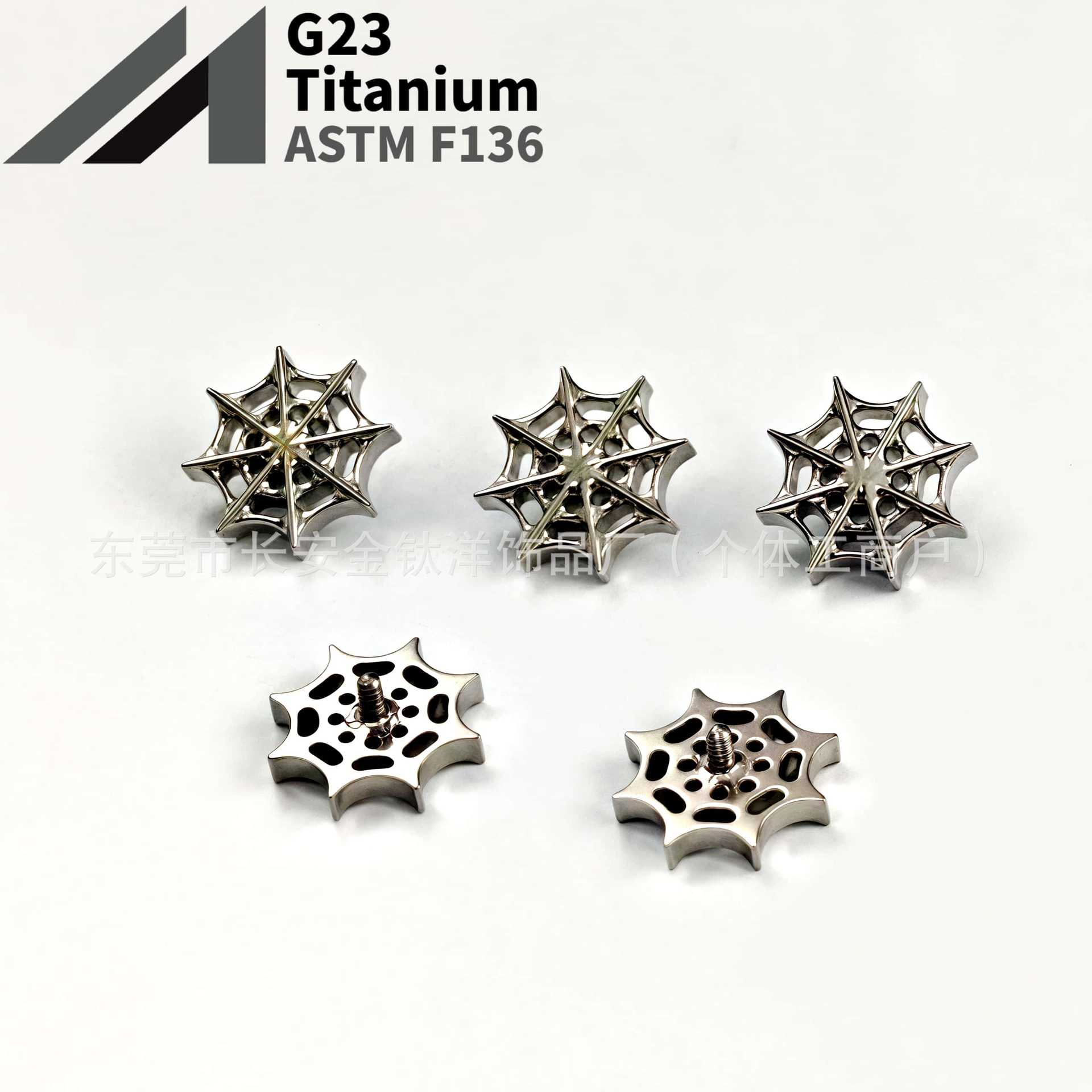 16G labret stud size and finish detail
