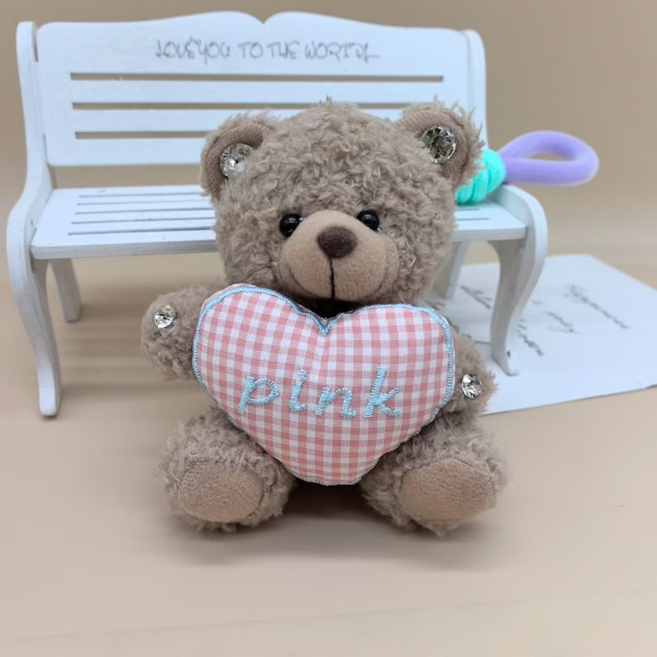 Versión coreana de Dongdaemun con la misma letra de amor dibujos animados oso de peluche muñeco de peluche bolso de muñeca colgante al por mayor
