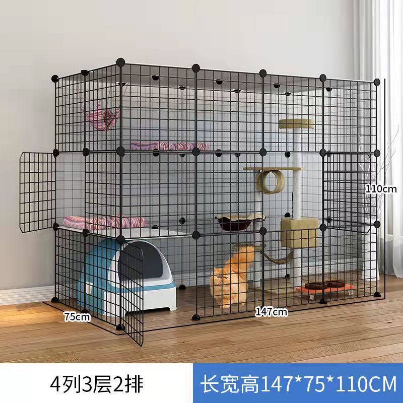 Jaula de gato de gran tamaño Villa oferta especial Casa de gato de tres capas hogar interior mascota gato casa nido espacio de gran tamaño plegable