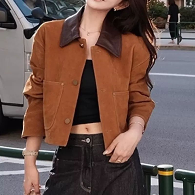 Lilylik中古回潮"肯尼亚进口头层反绒山羊皮夹克 复古感和老钱感