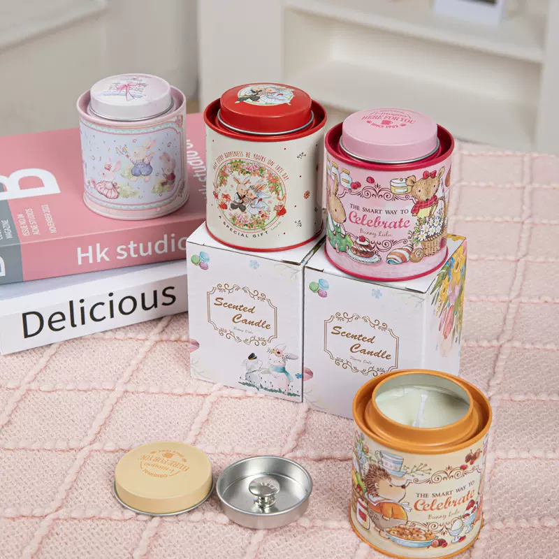 杰胜香薰小兔子罐香薰蜡烛氛围感闺蜜女生日伴手礼物盒