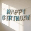 16-inch happy birthday letter balloon丨fabric blue