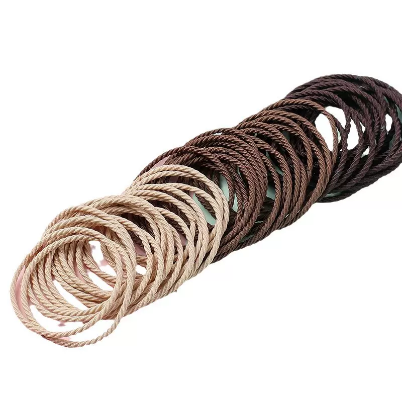 彩色基础发绳韩版头绳高弹力螺纹发圈扎头皮筋头绳50根混色袋装