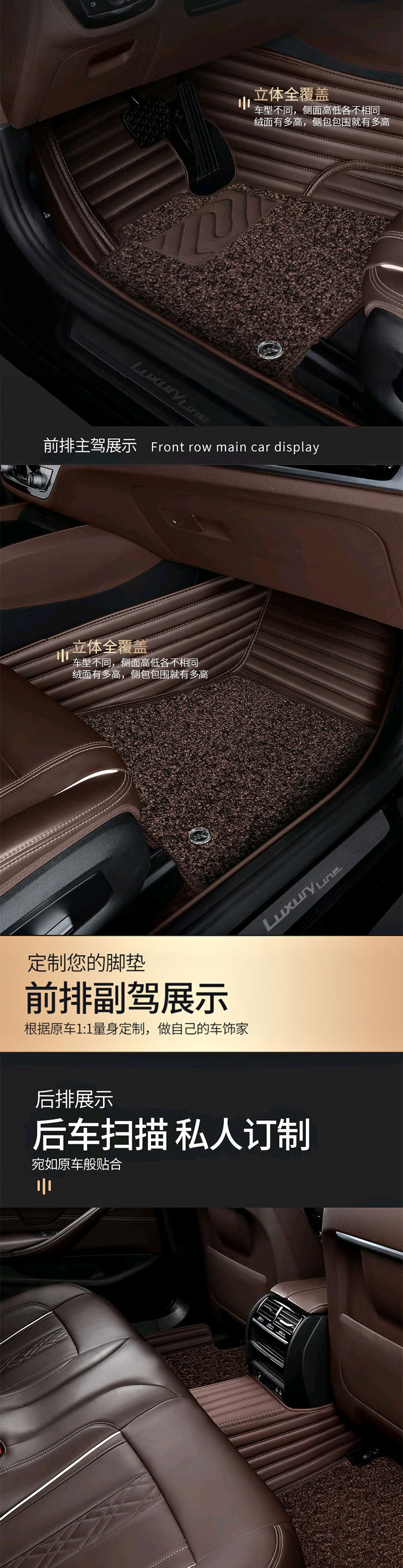 Car Floor Mats, Special Car Mats, Double-Layer Fully Surrounded Floor Mats, Dirt-Resistant and Wear-Resistant, Car Floor Mats, Customized by Manufacturers