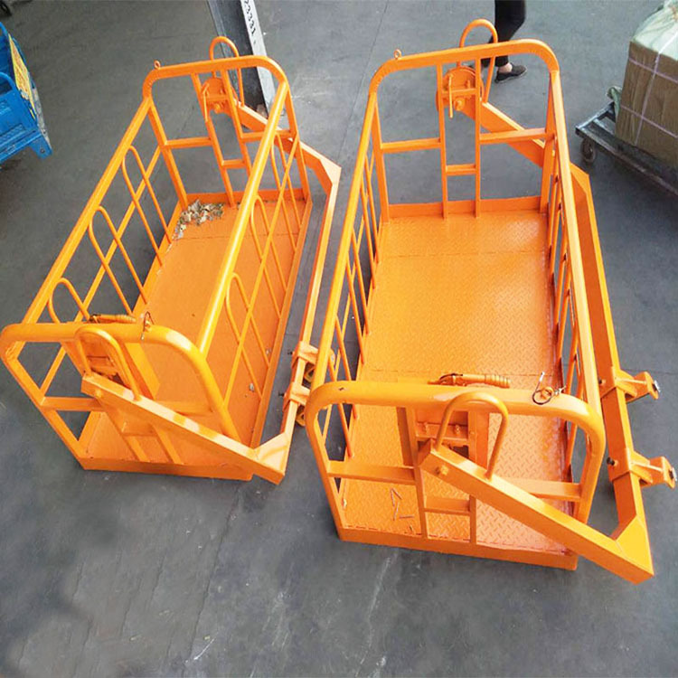 厂家多规格吊车吊笼 吊车用吊篮   带手刹自动调平吊篮