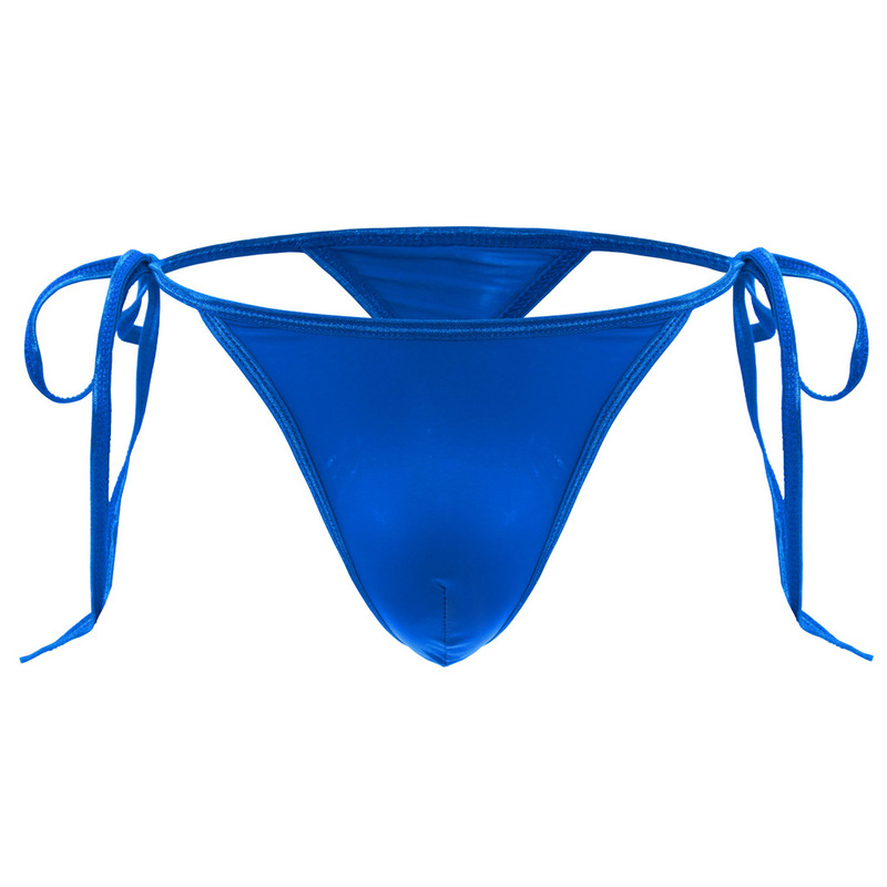 Tzy1062T Men's Sexy Intimates Intimates Wholesale Translucent Ice Silk Tied Rope Thong t Pants Q018