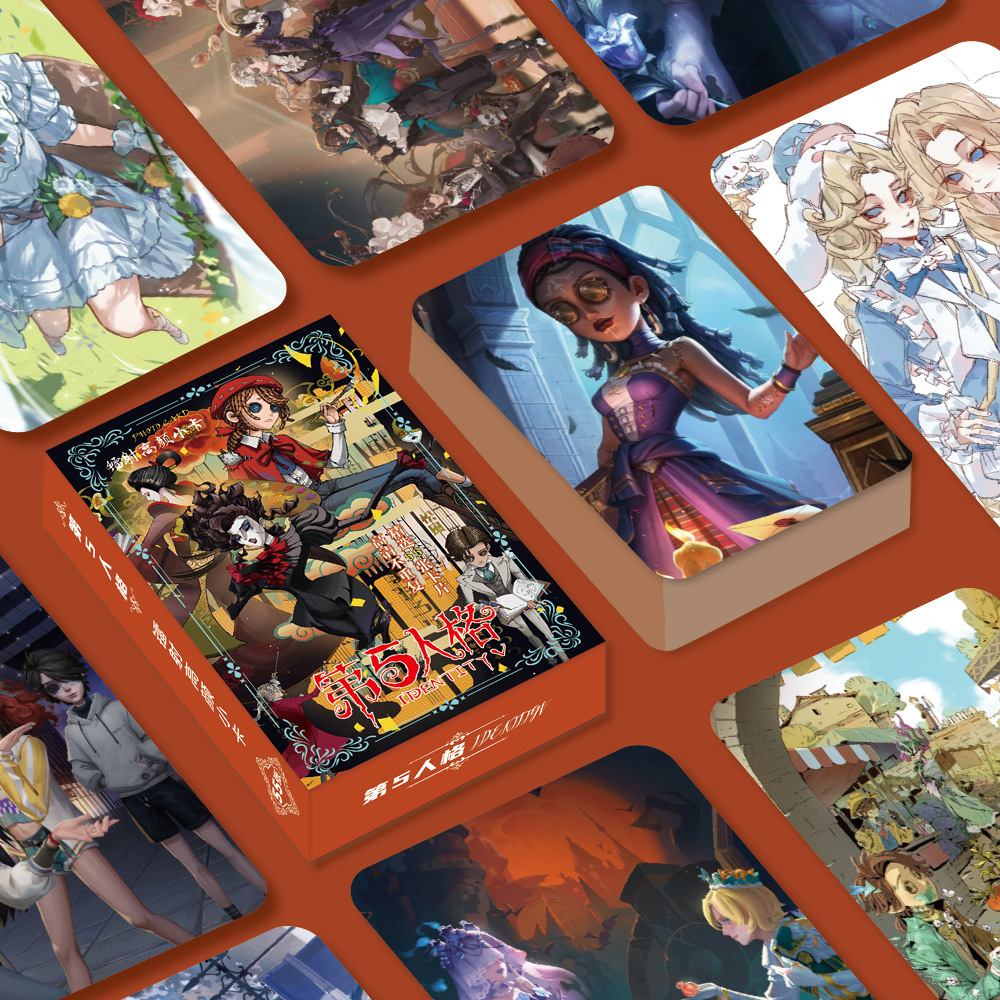 Fifth Personality Laser Mini Cards: 55 Non-Repeating Flash Cards—Anime Game Merchandise, DIY Boxed, Rounded-Edge LOMO Cards