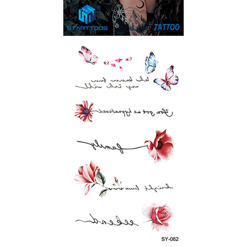 Spot mayorista transfronterizo dulce y simple viento tatuaje de dedo moda cool tatuaje desechable tendencia