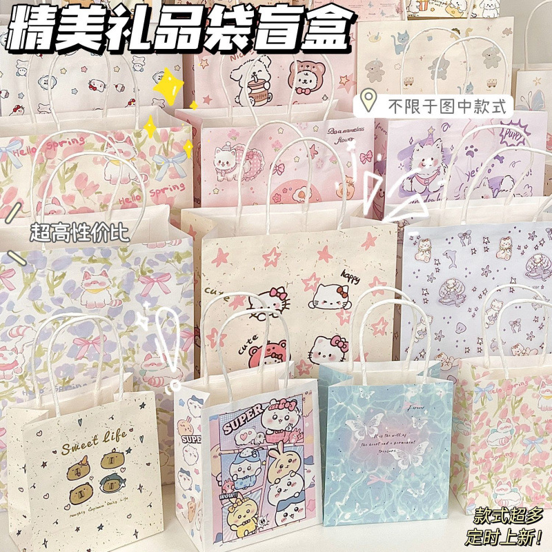 [총 10개] 랜덤 10가지 스타일/중복 불가 - 고급스러운 선물가방 [대형+소형] 모두 발송됩니다