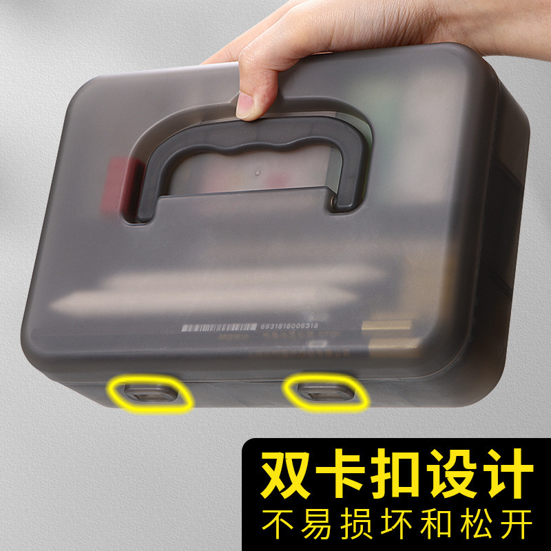 美大生用ペンケース 二層式 ハンドバッグ型 大容量 マット仕上げ 収納ボックス スケッチ用具一式 文房具ケース ペンカバー付き 分割式|undefined