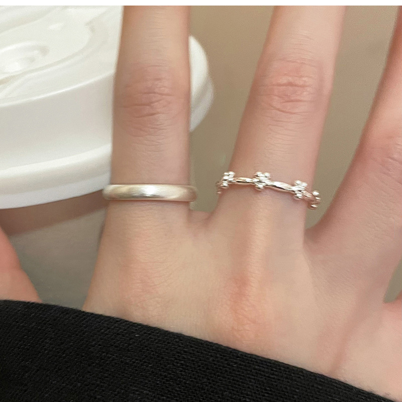Schlichter Blumenring Für Damen Im Modischen Niche-design_voghion.com