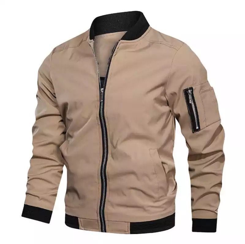 Chaqueta casual masculina estilo japonés – con bolsillos laterales, ligera de primavera/otoño