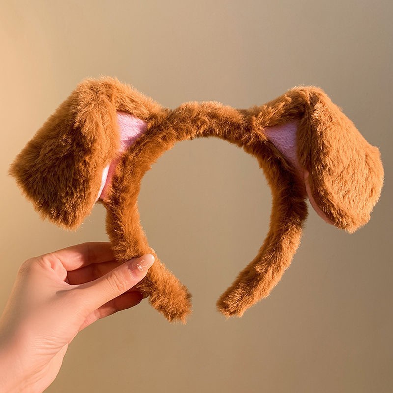 Brown dog-headband