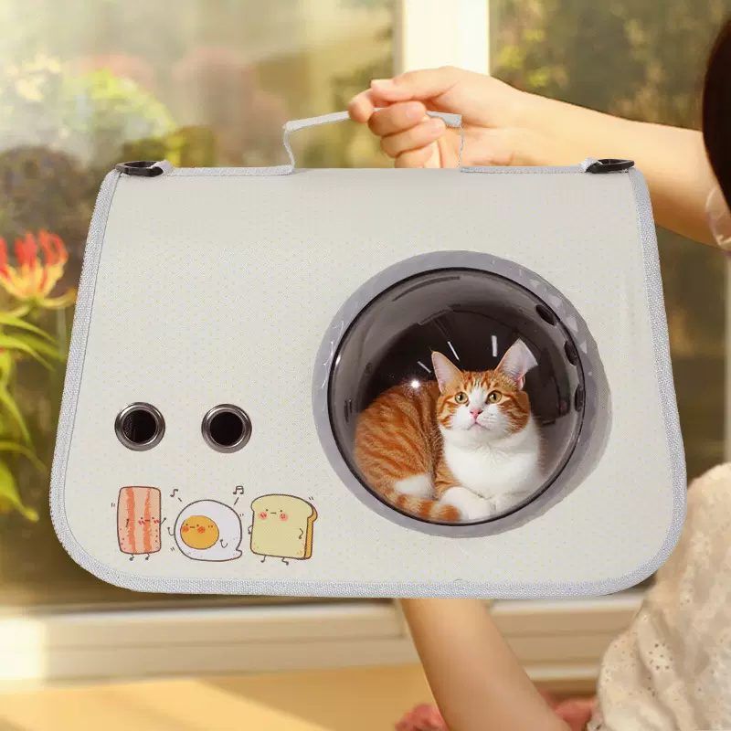 狗狗猫咪外带携带猫包 外出便携单肩透气手提包太空舱斜挎背包