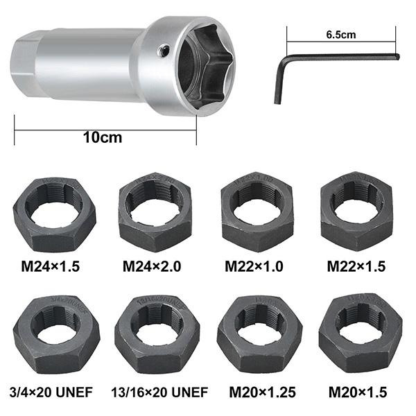 10-Piece Set of Half-Shaft Thread Repair Tools for Automotive Use, Including Tools for Repairing Damaged Threads on Half-Shafts and Main Axles