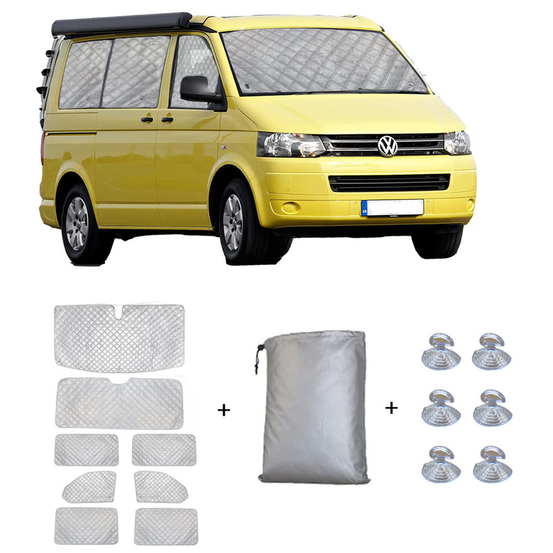 RV VWT5/6 Sunshade Eight-piece Set Windshield Cover Reflects Ultraviolet Light Removable Easy to Assemble Sunshade