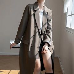 【現物】ロングコート女性ロングスーツの新型コート春と秋の上着のカーディガンの女性