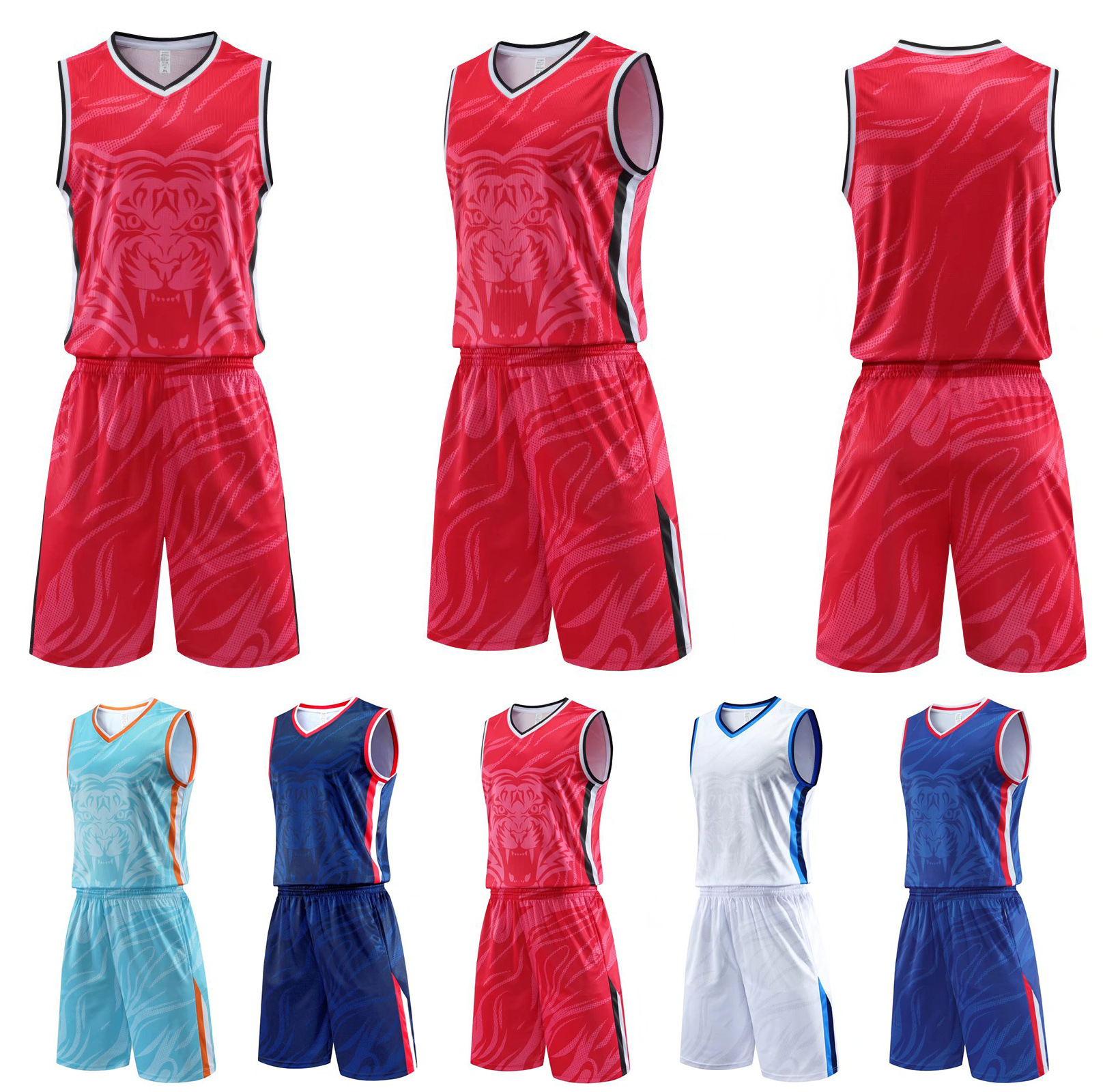 Quality camouflage basketball uniform for adults for training
