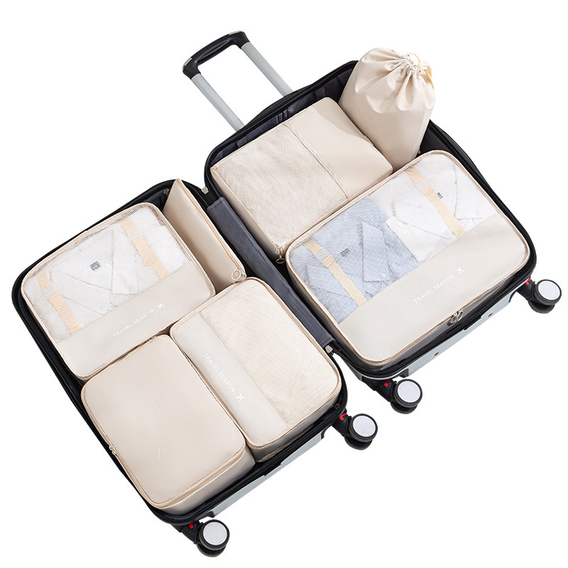 越境旅行用収納バッグセット デジタル製品、洗面用具、化粧品の分類収納バッグ 衣類、靴、荷物用トラベルバッグ|undefined