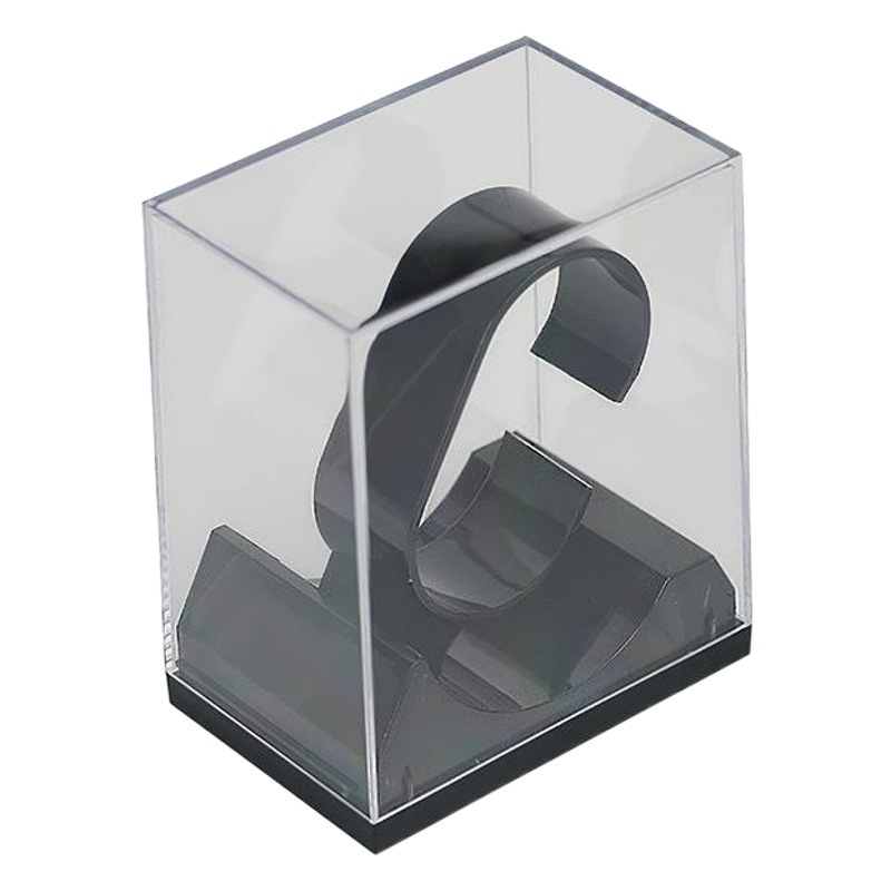 Caja de reloj transparente de plástico caja de reloj de teléfono inteligente para niños caja de embalaje de cristal transparente reloj caja de almacenamiento de joyas