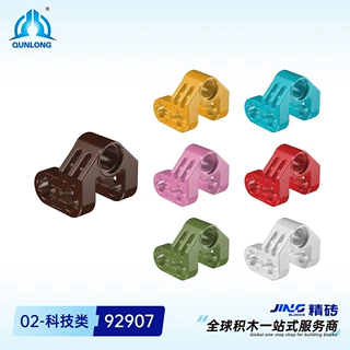 群隆精砖小颗粒积木兼容92907国产拼装垂直连接器跨境零件批发
