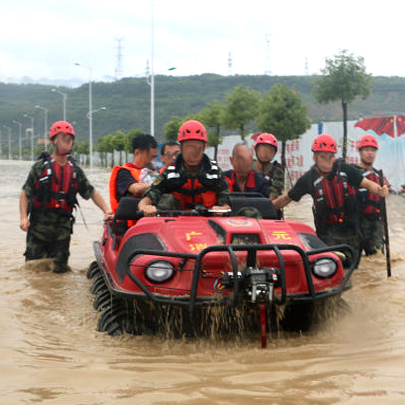 Water and land Amphibious Rescue vehicles Waterway Two vehicles motorcycle ATV Meet an emergency Rescue equipment Argo